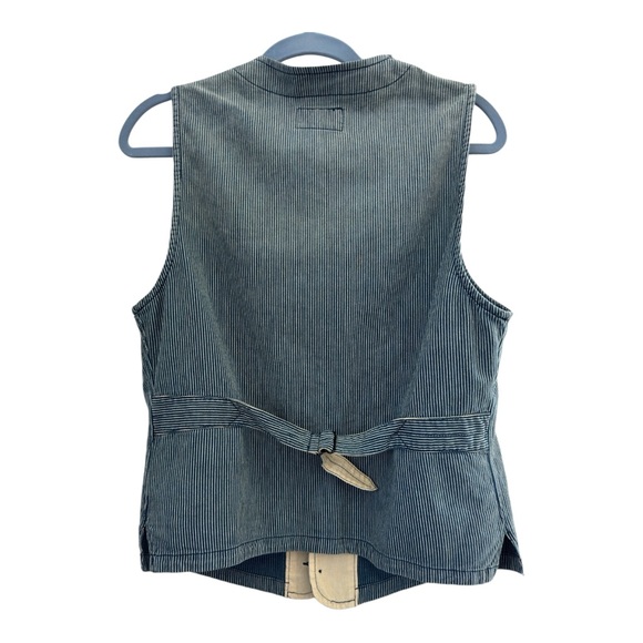 Ralph Lauren Double RL Men's Indigo Hickory Stripe Vest Size S - Picture 4 of 10